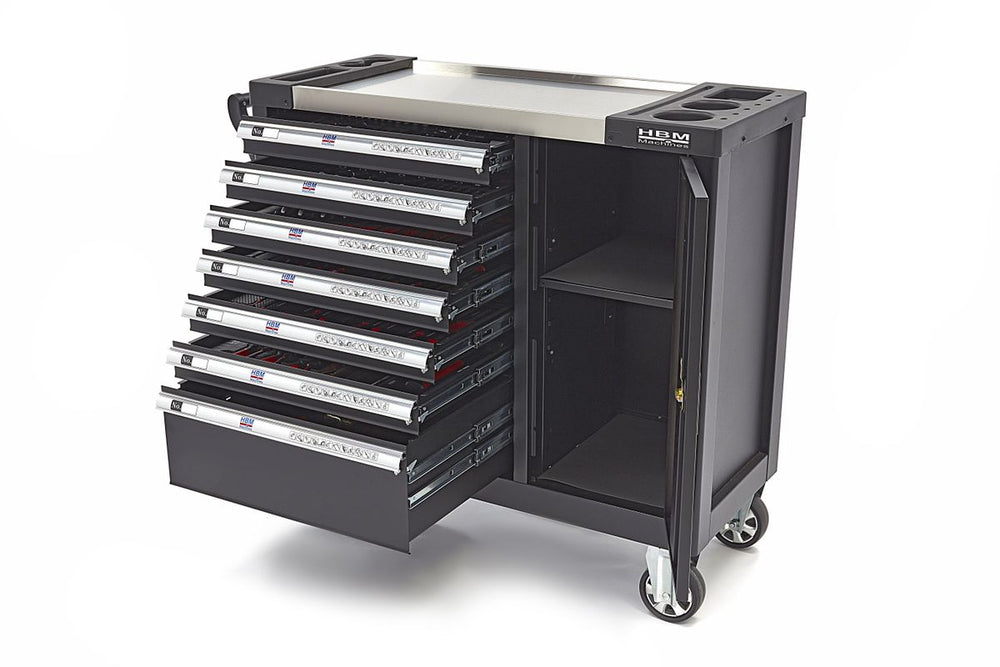 Carro de herramientas HBM 274 Piezas Xl Premium Con puerta e inlays de carbono nuevo — Nuevo