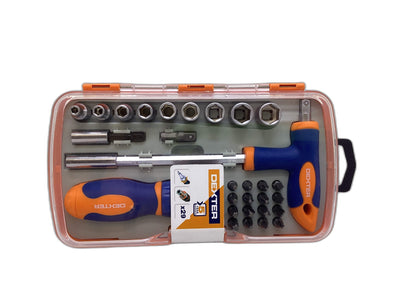 Destornillador Carraca Dexter Set Destornillador Carraca 29 Piezas de segunda mano · Destornilladores — Revisado