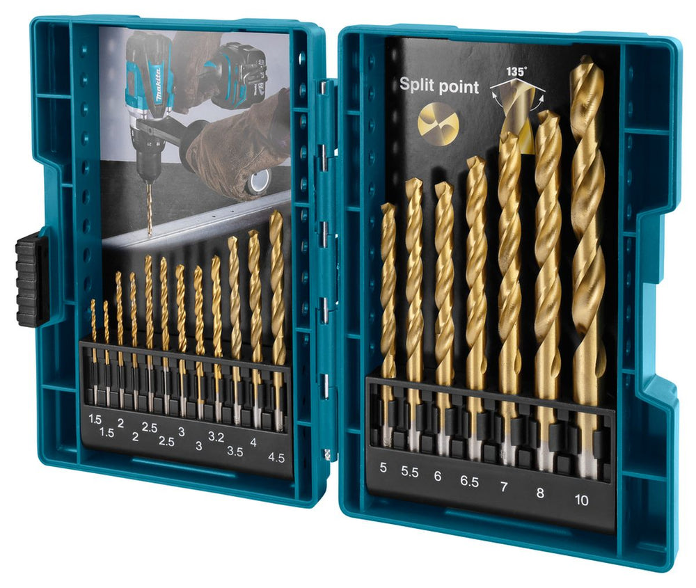 Conjunto de brocas para metal Makita de 19 piezas D-67527 nuevo — Nuevo