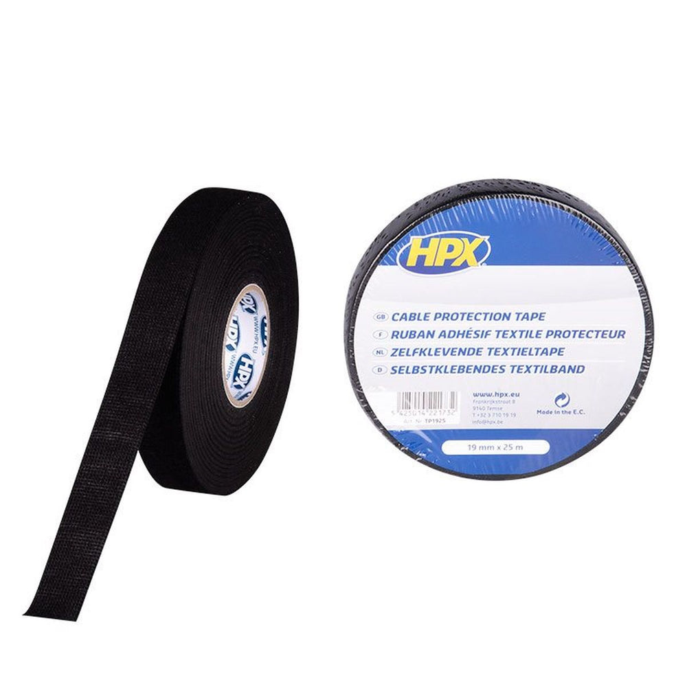 Hpx cinta de protección para cables - negro 19mm x 25m nuevo — Nuevo