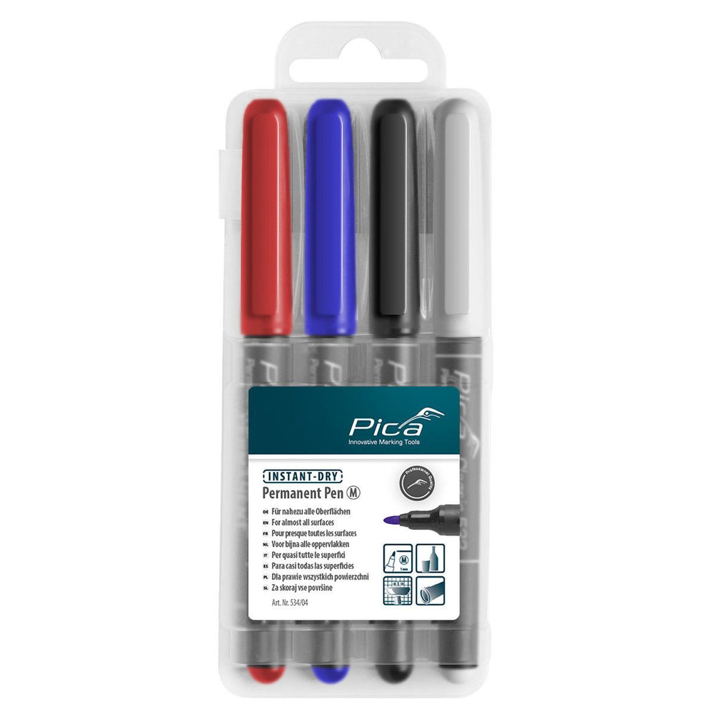 Rotulador permanente Pica, medio 1 mm, 4 piezas nuevo — Nuevo