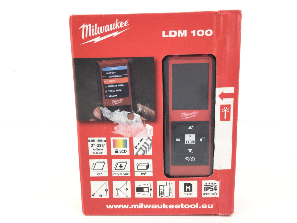Medidor Laser Milwaukee ldm100 de segunda mano · Medición — Revisado