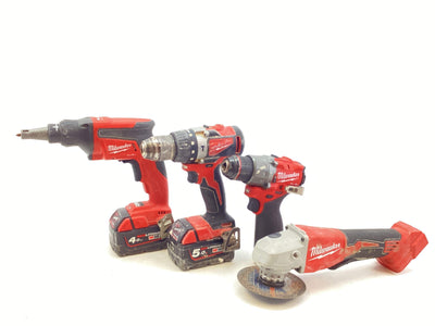 Kit Herramientas Variadas Milwaukee Powerpack, Taladro + Amoladora de segunda mano · Kits de herramientas — Con uso