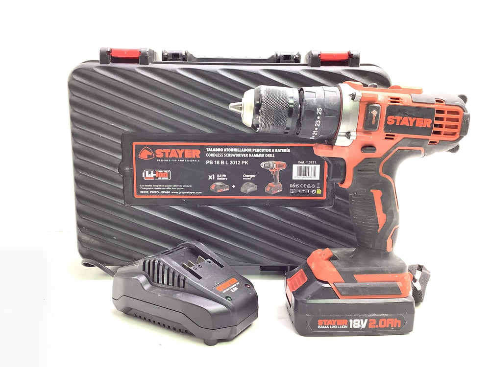 Taladro a Bateria Stayer pb 18 b l20 p de segunda mano · Taladros — Revisado