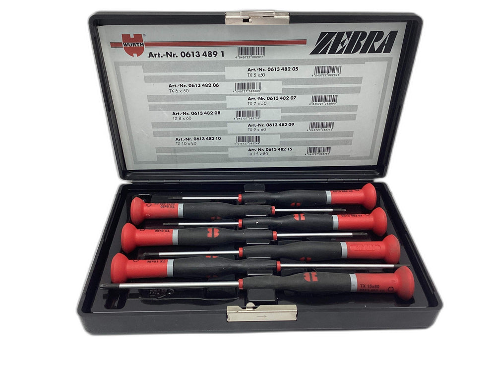 Juego Destornilladores Wurth Zebra Juego Destornilladores de Precisión Torx de segunda mano · Destornilladores — Con uso