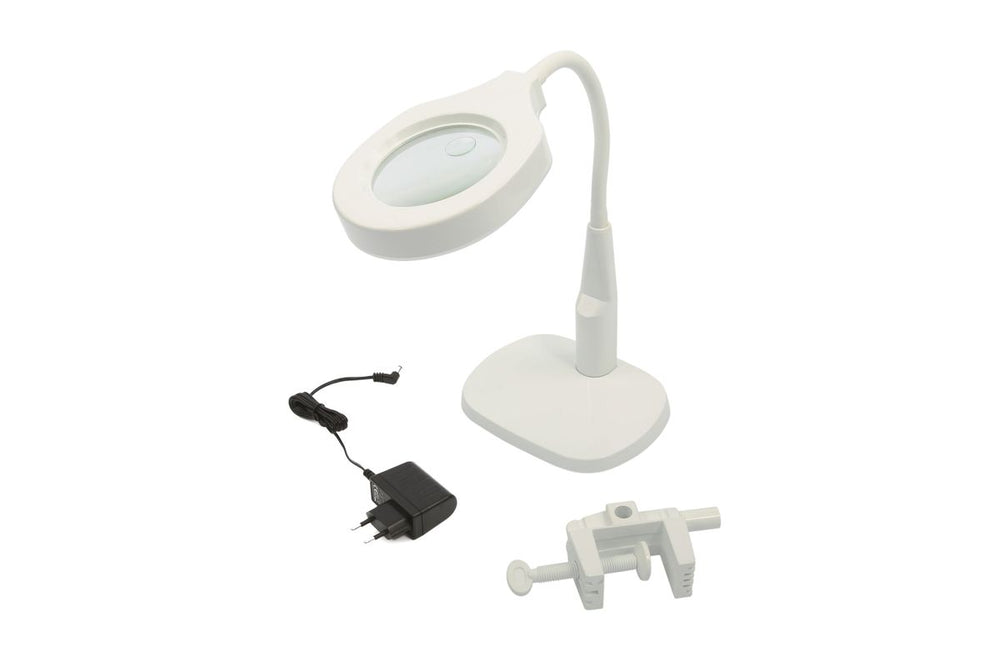 HBM lámpara lupa Led con base y abrazadera de mesa, 125 mm nuevo — Nuevo