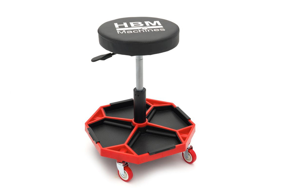 Silla neumática HBM con 4 bandejas de herramientas extraíbles nuevo — Nuevo