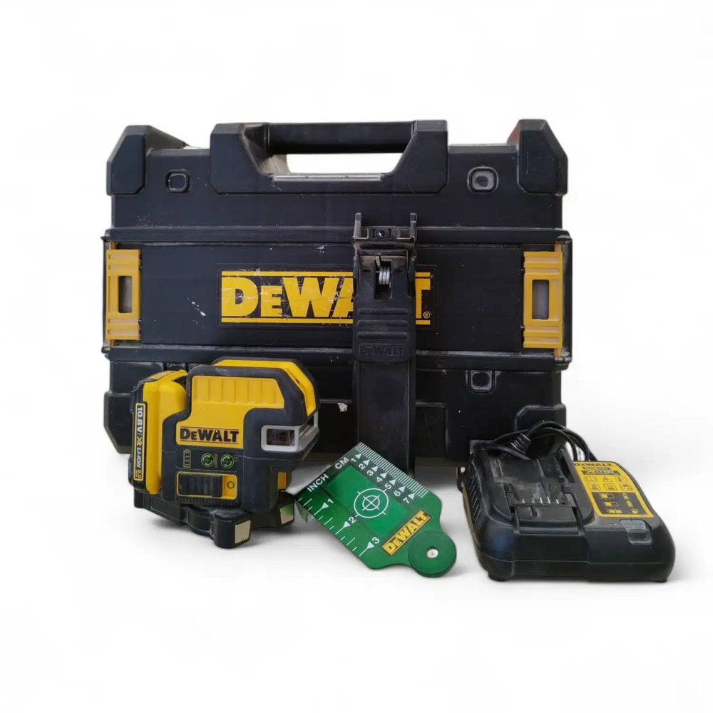 NIVEL LASER DEWALT DW0825LG + ACCESORIOS + CAJA de segunda mano · Medición — Como nuevo