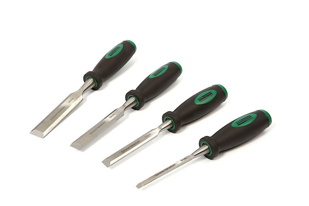 Mannesmann 4 Piezas Juego de Cinceles de Madera - 66100 nuevo — Nuevo