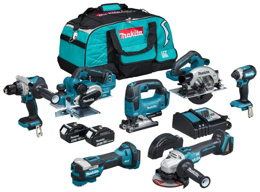 Makita DLX7019TX1 18V Conjunto de herramientas 2x5,0 Ah Batería con Cargador Rápido nuevo — Nuevo
