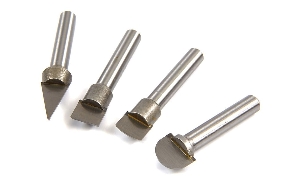 Conjunto HBM de 4 piezas con puntas Hm para cinceles de madera con puntas Hm nuevo — Nuevo
