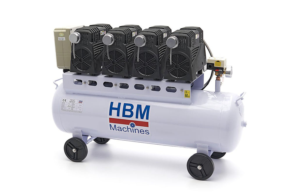 HBM Compresor Profesional de Bajo Ruido de 120 Litros - Modelo 2 nuevo — Nuevo