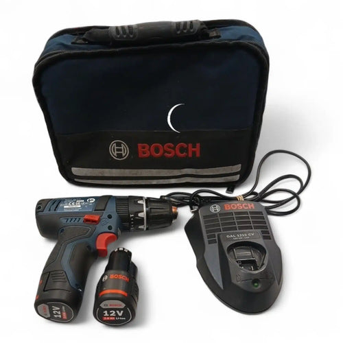 ATORNILLADOR TALADRO BOSCH PROFESIONAL GSB 12V-15 + 2 BATERÍAS + CARGADOR + BOLSA de segunda mano · Taladros — Como nuevo