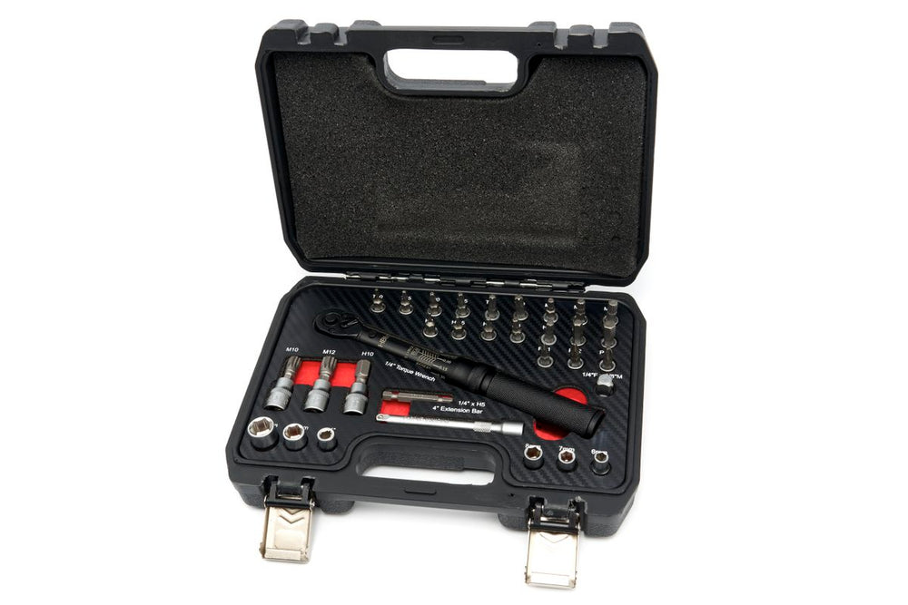 Set de llave dinamométrica HBM de <b>32</b> piezas, 1/4 de pulgada, 2 - 20 Nm nuevo — Nuevo