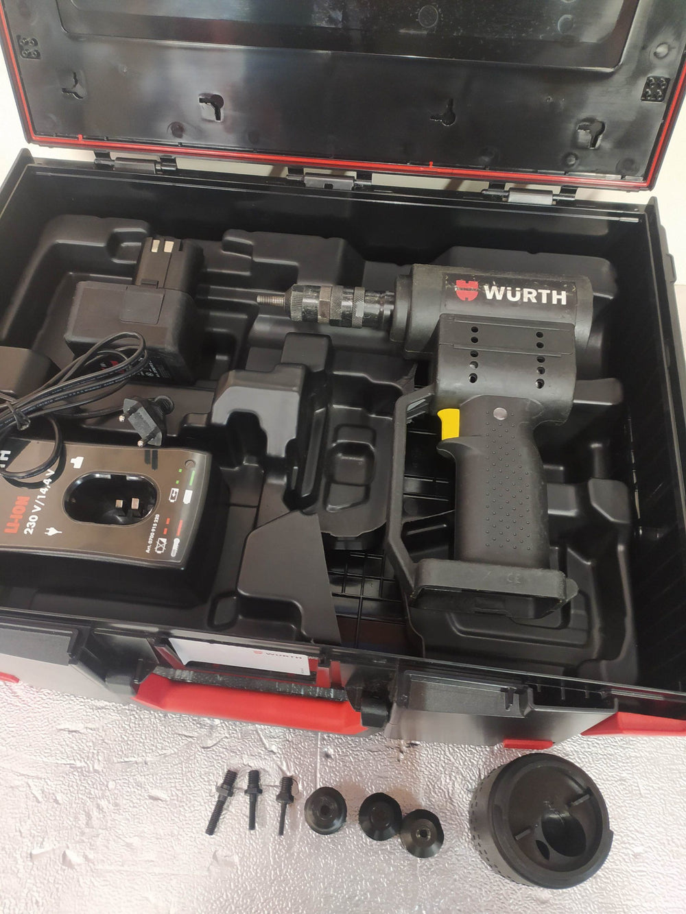 WÜRTH ANG 310 REMACHADORA DE TUERCAS A BATERÍA KIT de segunda mano · Medición