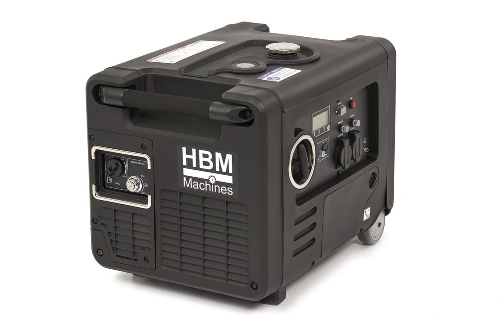 HBM generador inversor con motor de gasolina de 223 cm³ 2×230V/2×12V 4000W nuevo — Nuevo