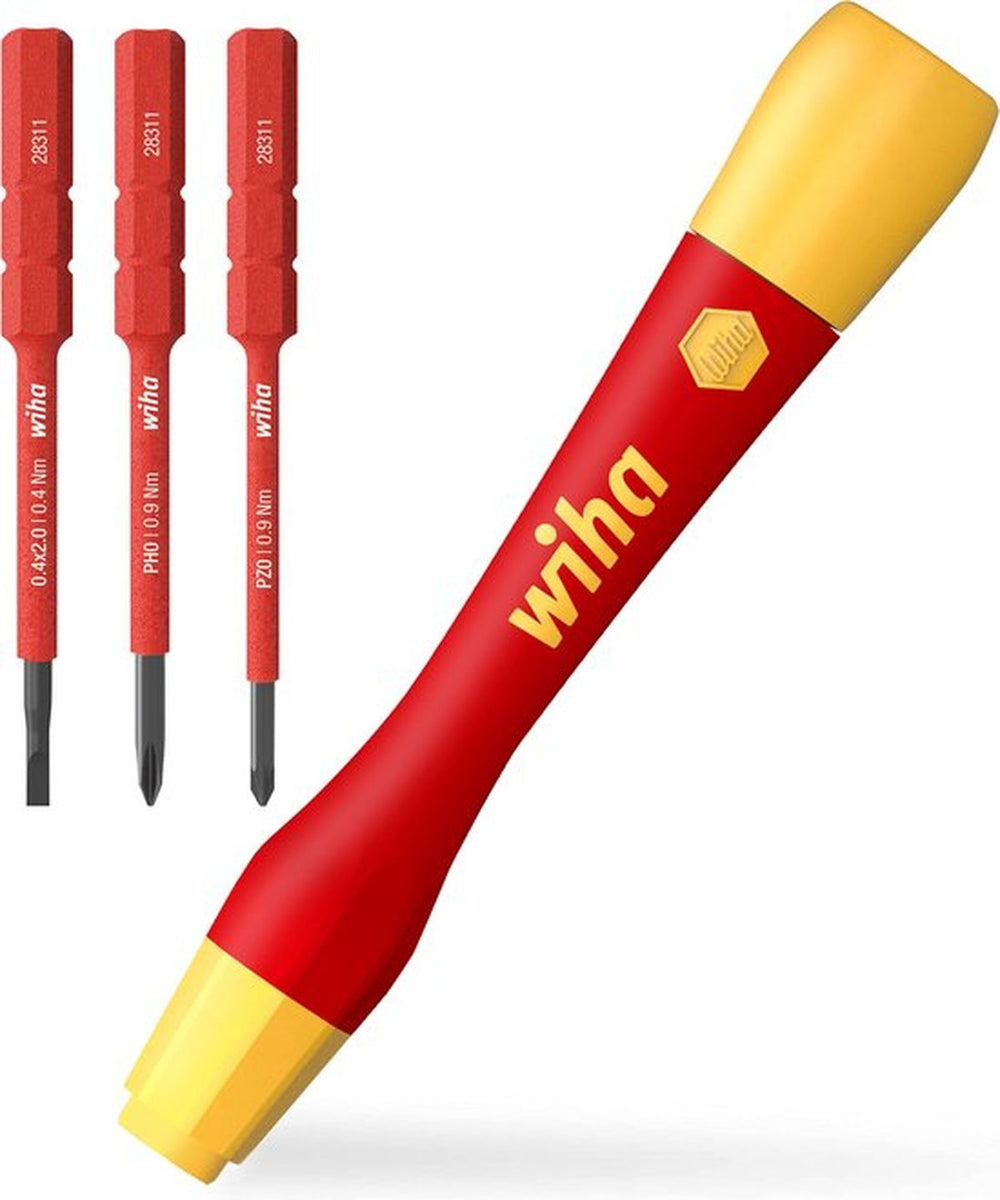 Set de destornilladores finos Wiha de 4 piezas, eléctrico PicoFinish slimVario nuevo — Nuevo