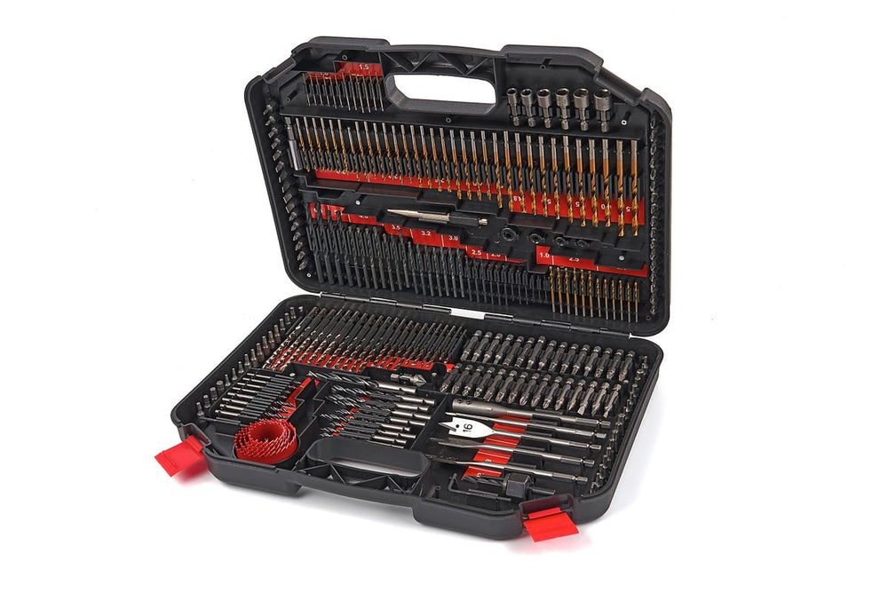 Conjunto de brocas HBM de 246 Piezas Completo Incluyendo Brocas de Metal, Brocas de Madera, Brocas de Velocidad y Sierras de Agujero nuevo — Nuevo