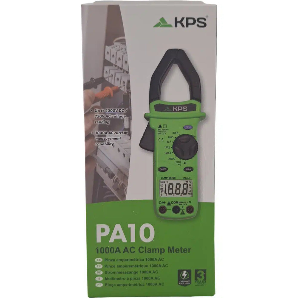 KPS PA10 1000A Pinza Amperimétrica Digital de segunda mano — Bueno