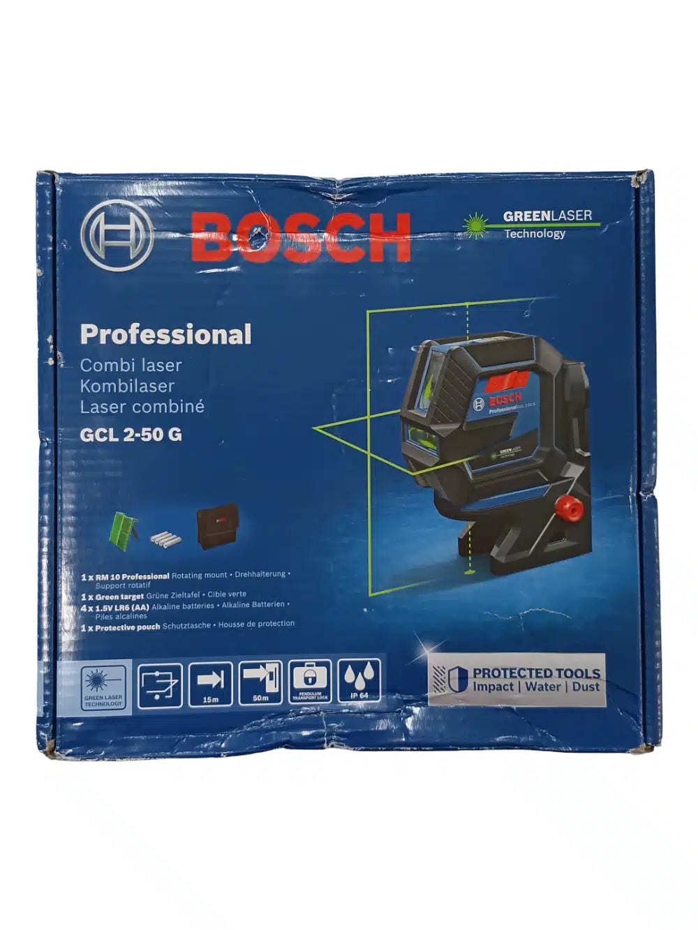 Bosch Professional Láser de Líneas Cruzadas Verde GCL 2-50 G - Verificado de segunda mano · Medición — Bueno