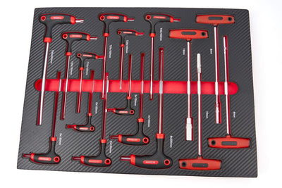 HBM Juego de 16 piezas T-grip en espuma de carbono para carro de herramientas nuevo — Nuevo