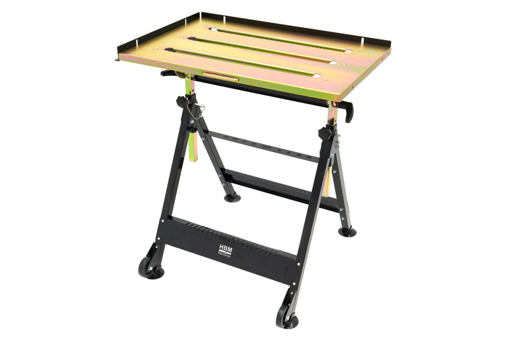 HBM Mesa de Soldadura, Inclinable y Regulable en Altura, 760 x 510 mm nuevo — Nuevo