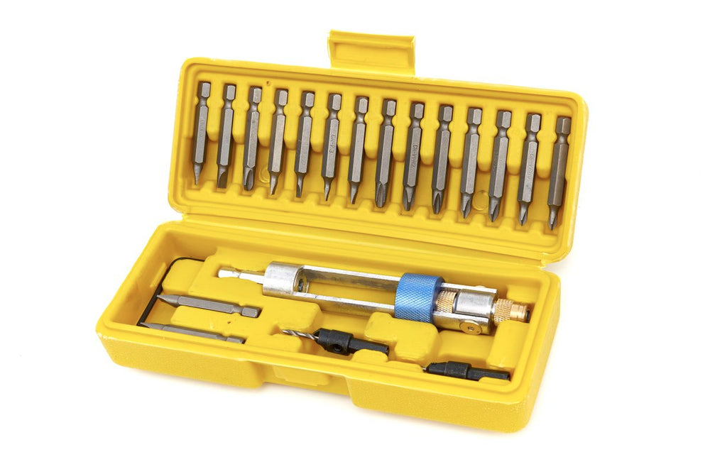 Conjunto de brocas Swap de 20 piezas HBM, portabits reversible con fresadora de avellanado nuevo — Nuevo
