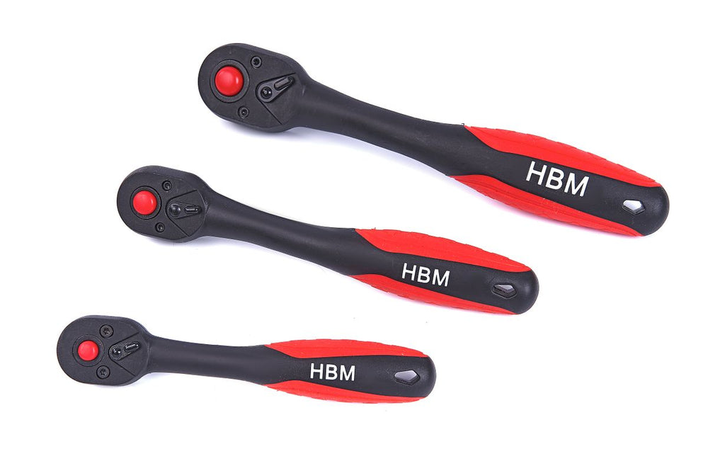 Ratchets premium profesionales HBM de 72 dientes rojo negro nuevo — Nuevo
