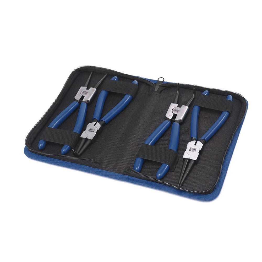 Juego de pinzas de 175 mm, 4 piezas HBM con anillo de retención, juego de pinzas de resorte de bloqueo nuevo — Nuevo