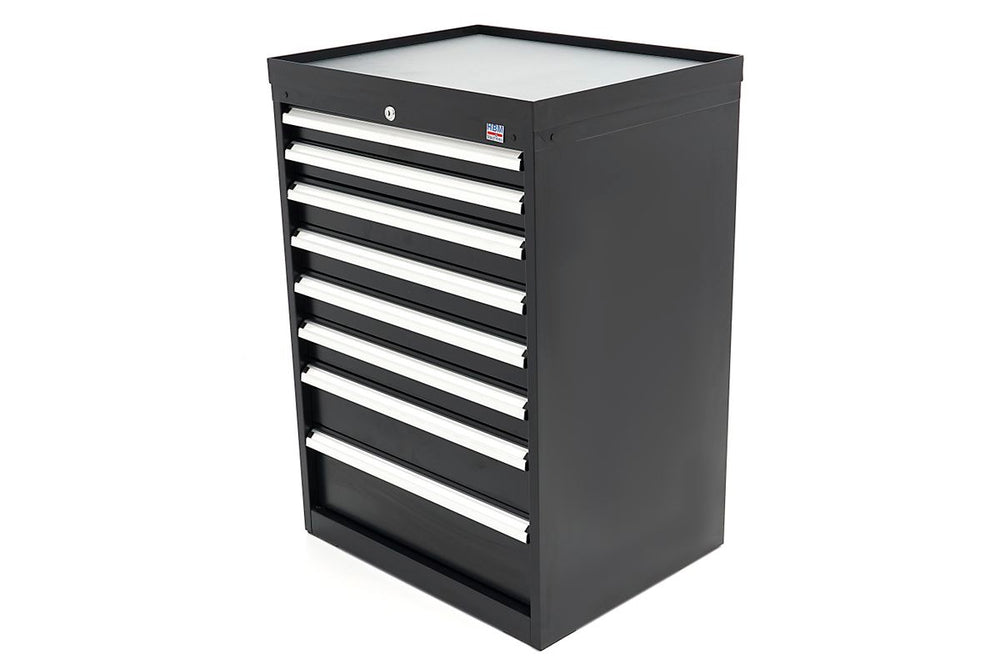 HBM armario de herramientas de 8 cajones 72 x 58 x 100 cm negro nuevo — Nuevo