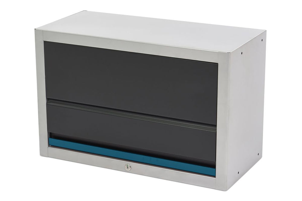 Gabinete Alto Profesional HBM Deluxe con Amortiguadores para Equipamiento de Taller negro azul nuevo — Nuevo