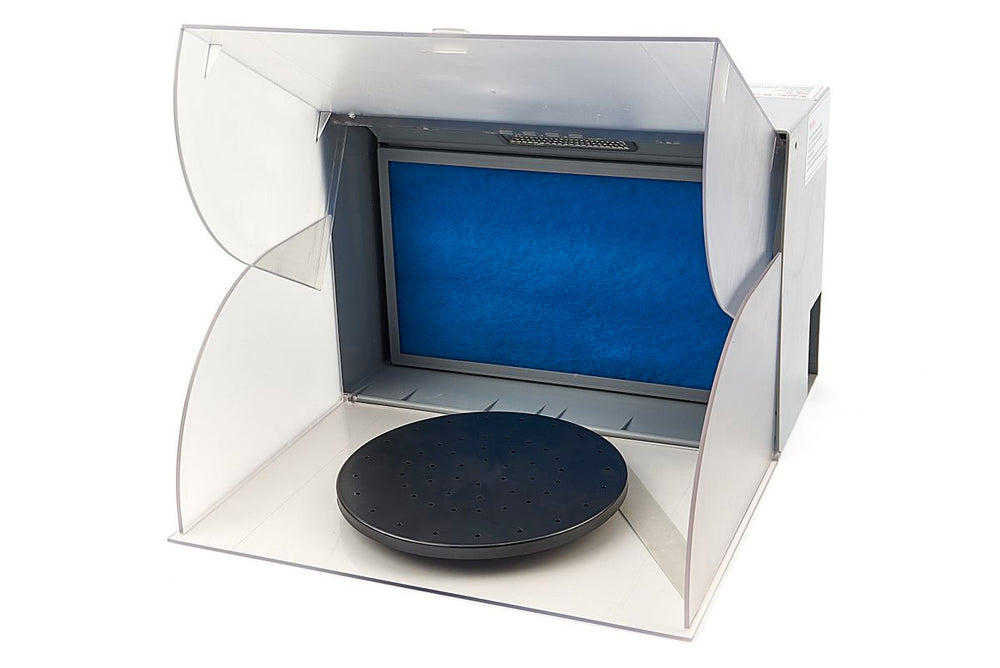 Cabina de pulverización HBM Airbrush con iluminación, extracción, plato giratorio nuevo — Nuevo
