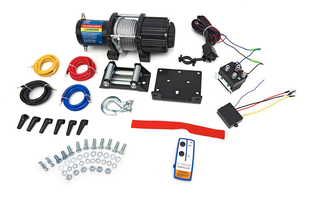 HBM 2000 kg 12 Volt Cabrestante Profesional de Bumper con control remoto fijo y inalámbrico nuevo — Nuevo