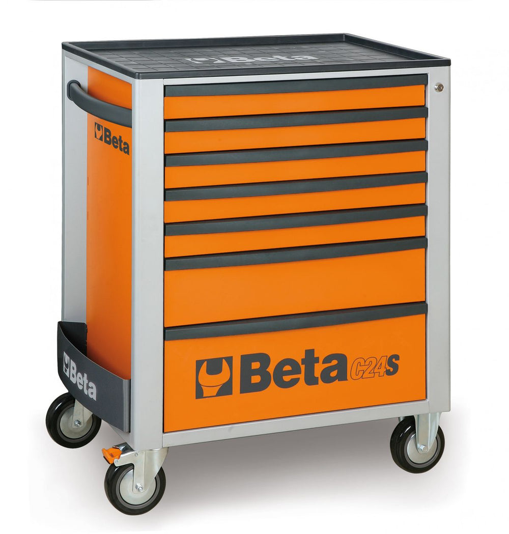 Carretilla de herramientas Beta de 7 cajones en naranja, 309 piezas 2400S O7/E-M nuevo — Nuevo