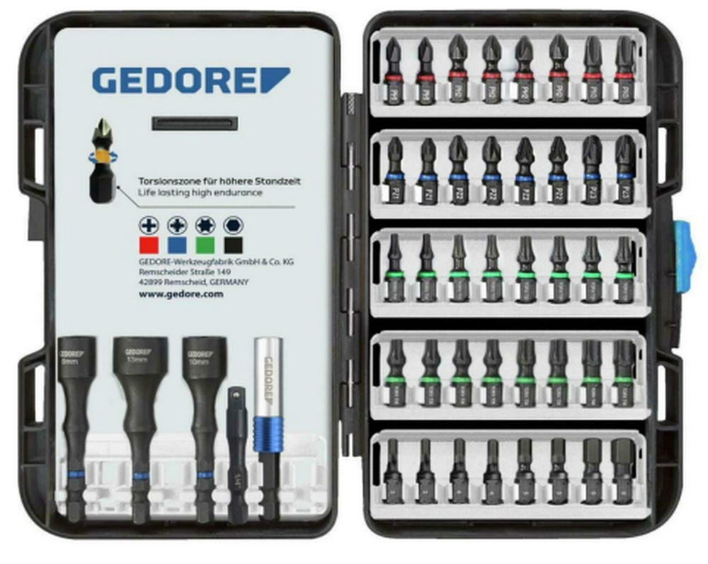 Gedore Juego de puntas de torsión 666-045, 45 piezas nuevo — Nuevo