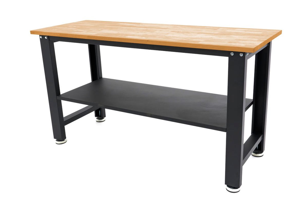 Mesa de trabajo profesional HBM de 160 cm con superficie de trabajo de madera maciza nuevo — Nuevo