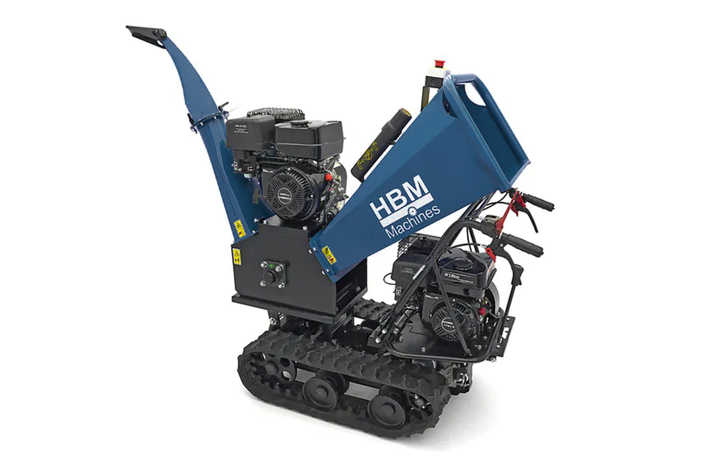 HBM Profesional 4 Takt 15 Hp - 420 cc Trituradora de gasolina - Astilladora sobre orugas nuevo — Nuevo