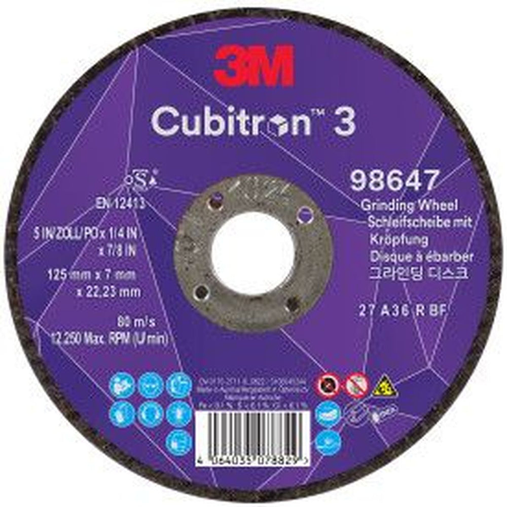 Disco de desbaste 3M Cubitron 3 125x7x22mm T27 nuevo — Nuevo