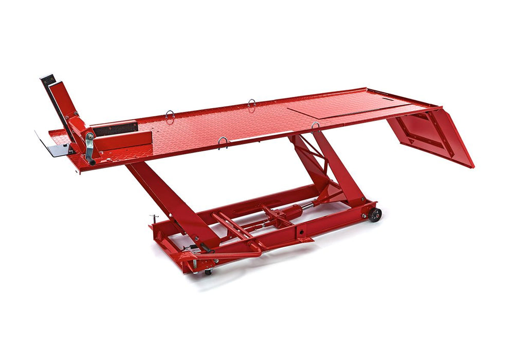 HBM 450 kg Motorheftafel Hidráulica con Garrucha de lujo - Roja nuevo — Nuevo