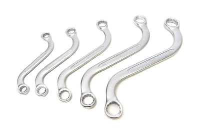 Juego de llaves de anillo doble S de 5 piezas de Stahlkaiser 10 – 19 mm. nuevo — Nuevo