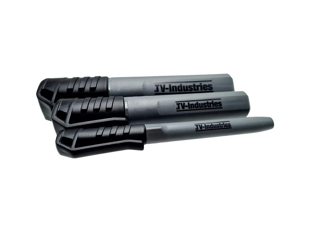 ToolPack Set de marcadores permanentes resistentes negros, 3 unidades nuevo — Nuevo
