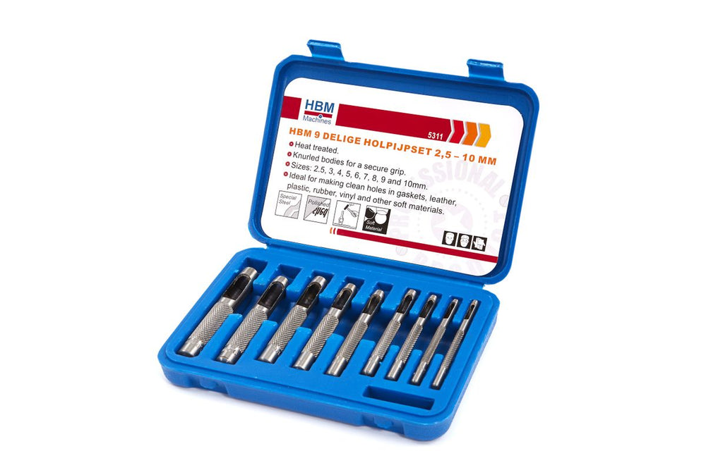 HBM Set de Tubo Hueco de 9 Piezas 2,5 – 10 mm nuevo — Nuevo