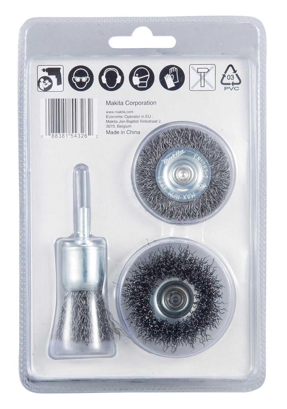 Juego de cepillos Makita de 3 piezas D-66070 nuevo — Nuevo
