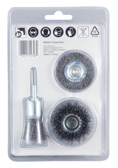 Juego de cepillos Makita de 3 piezas D-66070 nuevo — Nuevo