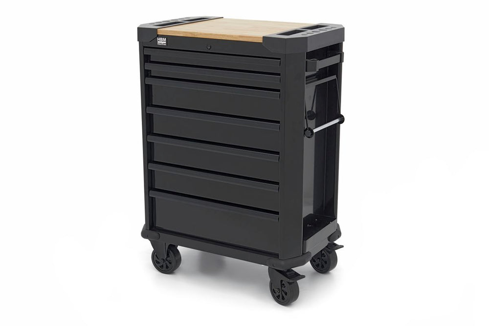 Carro de herramientas HBM 7 cajones 71 cm negro nuevo — Nuevo