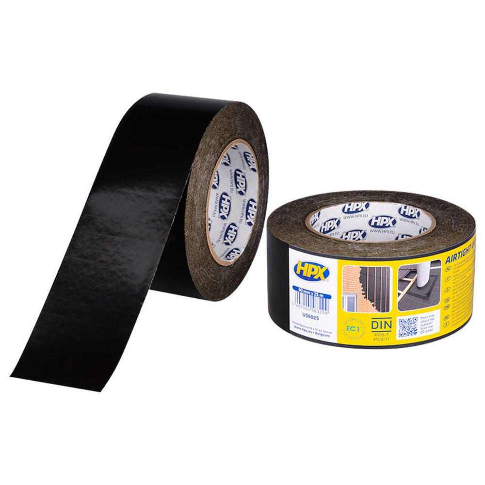 Cinta Pe Hpx resistente a los Uv - negra 60mm x 25m nuevo — Nuevo