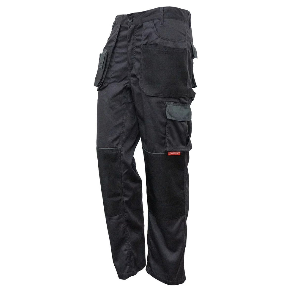 Pantalones de trabajo cómodos Weber negros largos nuevo — Nuevo