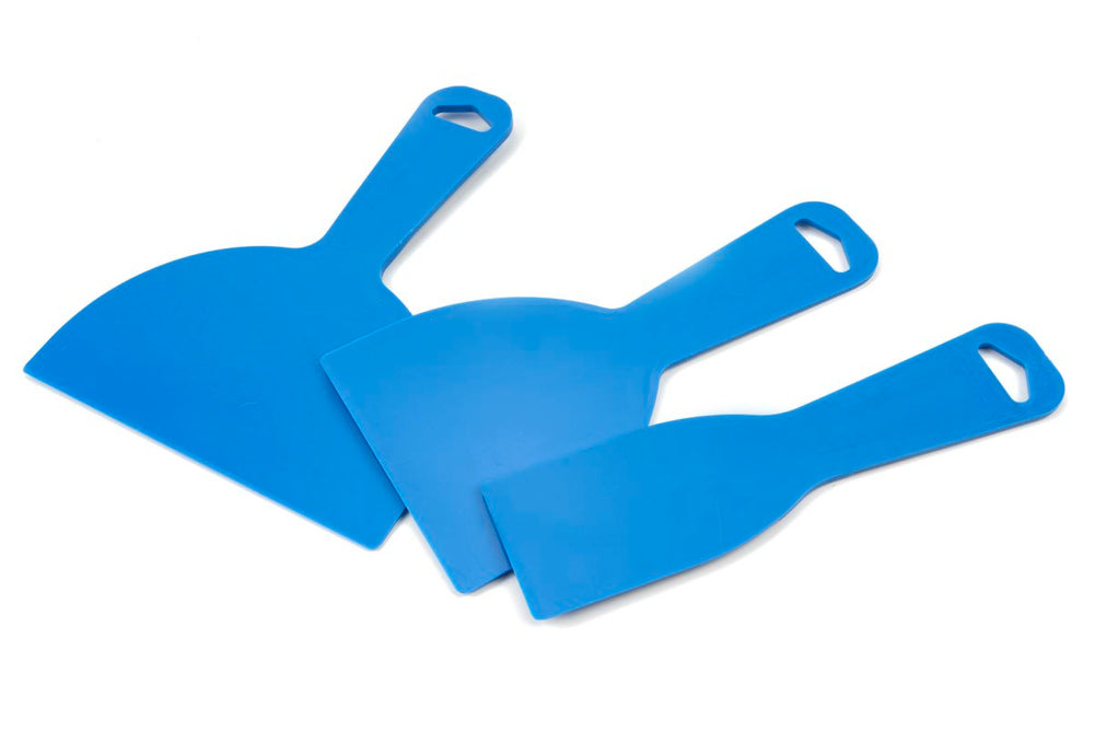 Conjunto de raspadores de plástico HBM de 3 piezas nuevo — Nuevo