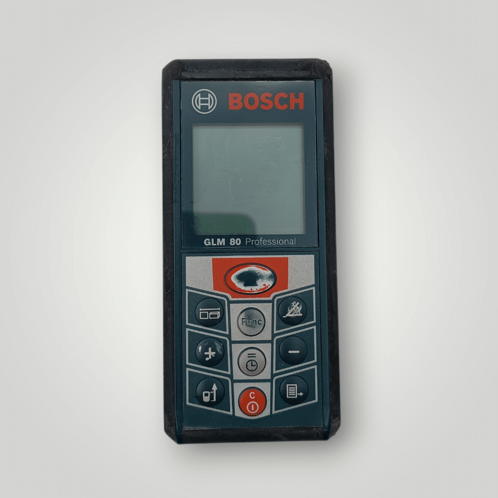 MEDIDOR DE BASE BOSCH GLM 80 + ESTUCHE de segunda mano · Medición — Bueno