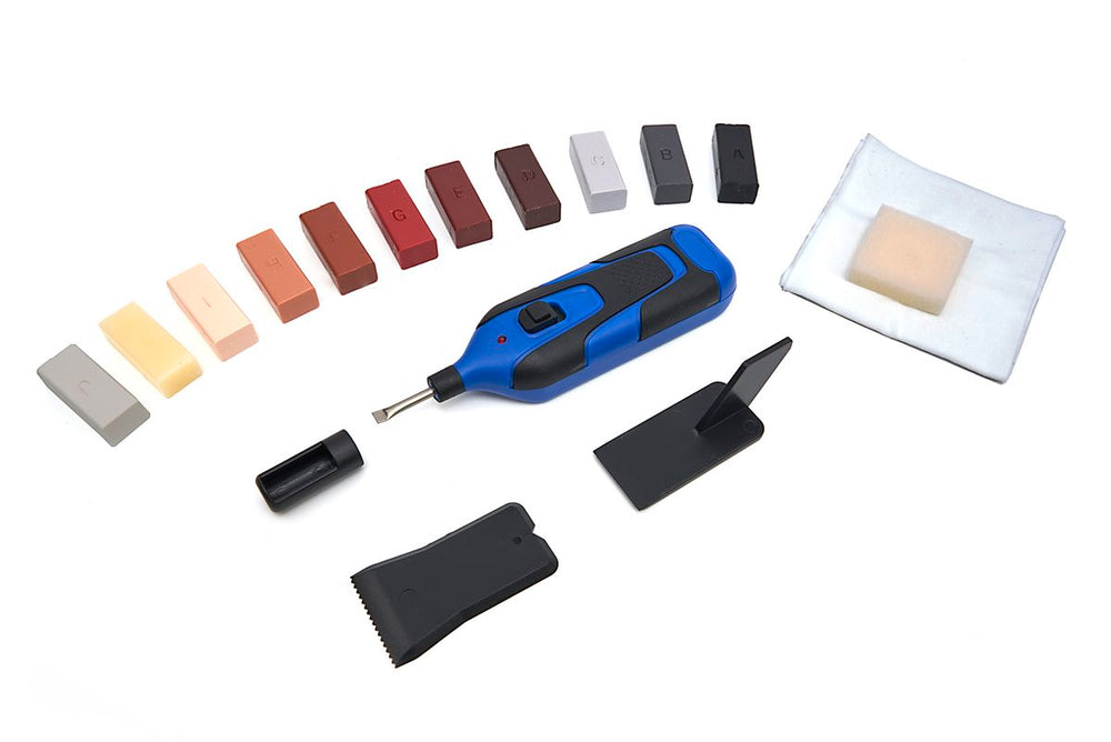 Kit de Reparación HBM de 11 Piezas para Laminado – Suelos de Parquet y Muebles Incluyendo 11 Colores y Baterías nuevo — Nuevo